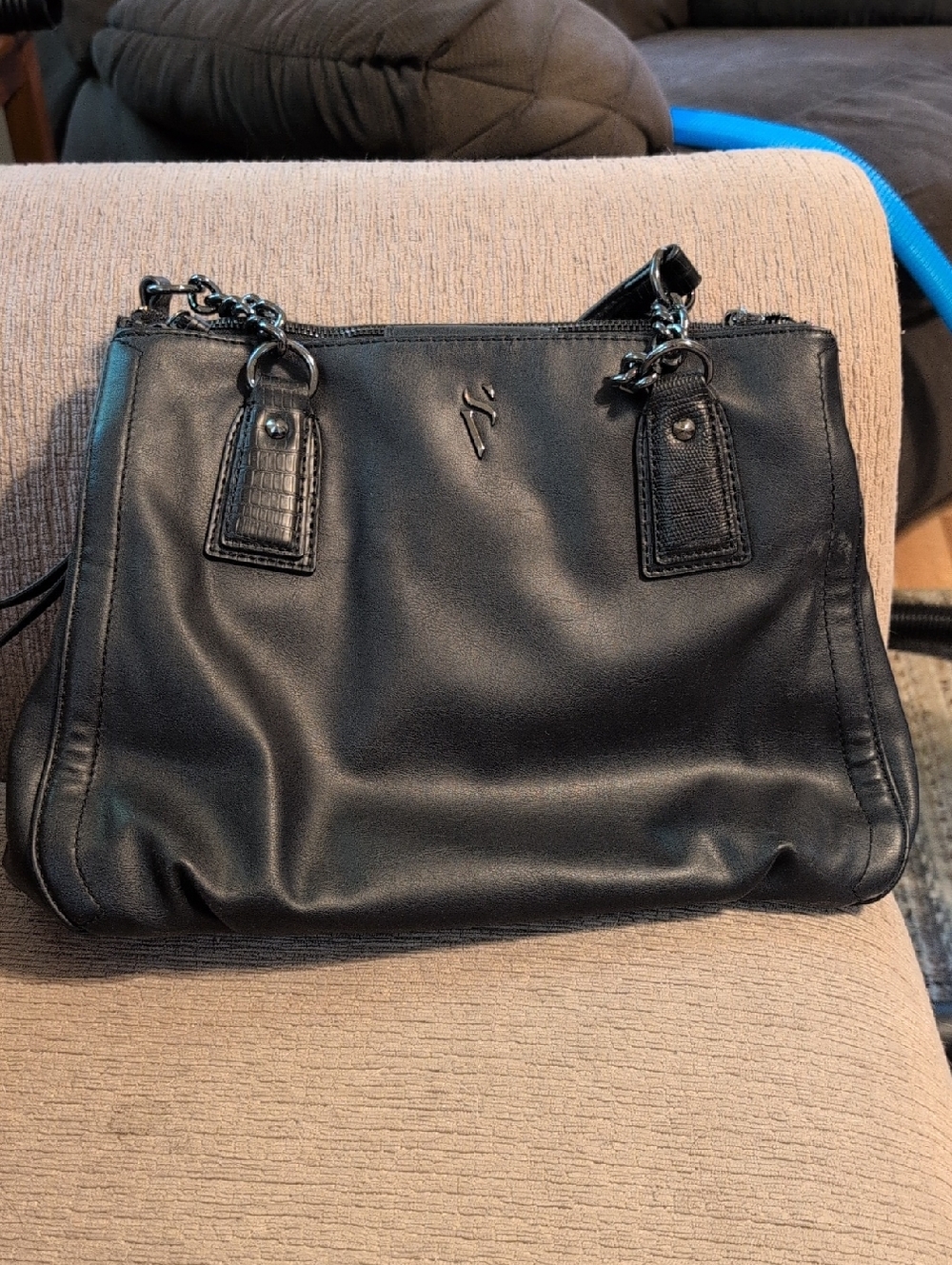 Classic Black Leather Purse